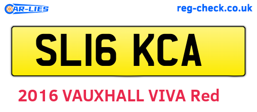 SL16KCA are the vehicle registration plates.