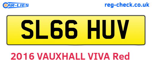 SL66HUV are the vehicle registration plates.