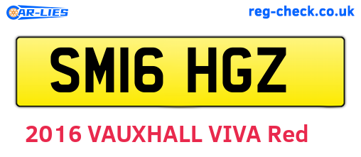 SM16HGZ are the vehicle registration plates.
