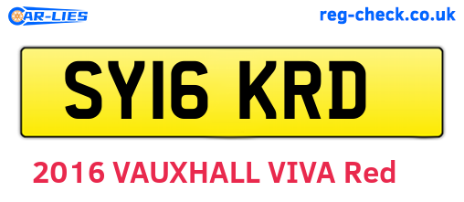 SY16KRD are the vehicle registration plates.