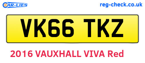 VK66TKZ are the vehicle registration plates.