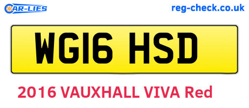 WG16HSD are the vehicle registration plates.