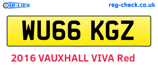 WU66KGZ are the vehicle registration plates.