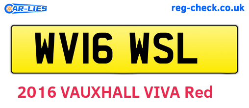 WV16WSL are the vehicle registration plates.