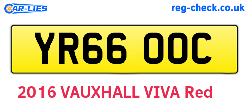 YR66OOC are the vehicle registration plates.