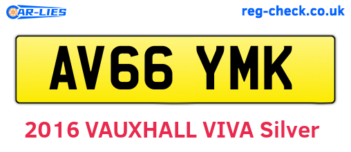 AV66YMK are the vehicle registration plates.
