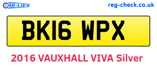 BK16WPX are the vehicle registration plates.