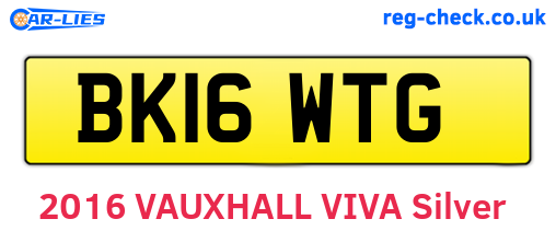 BK16WTG are the vehicle registration plates.