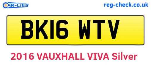 BK16WTV are the vehicle registration plates.