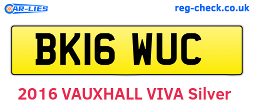 BK16WUC are the vehicle registration plates.