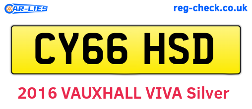 CY66HSD are the vehicle registration plates.