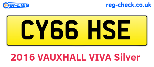 CY66HSE are the vehicle registration plates.