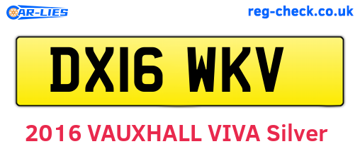 DX16WKV are the vehicle registration plates.