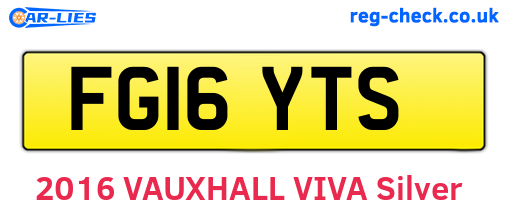 FG16YTS are the vehicle registration plates.