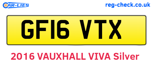 GF16VTX are the vehicle registration plates.