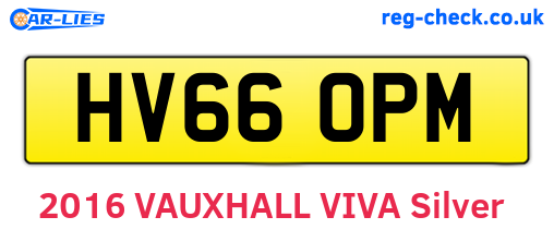HV66OPM are the vehicle registration plates.