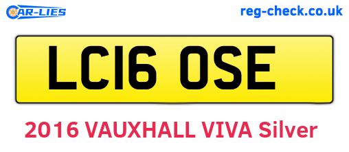 LC16OSE are the vehicle registration plates.