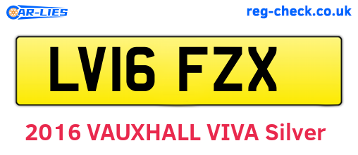 LV16FZX are the vehicle registration plates.