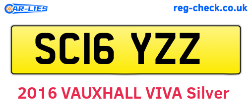 SC16YZZ are the vehicle registration plates.