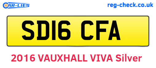 SD16CFA are the vehicle registration plates.