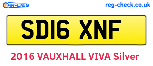 SD16XNF are the vehicle registration plates.
