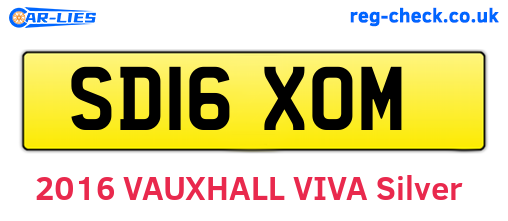 SD16XOM are the vehicle registration plates.