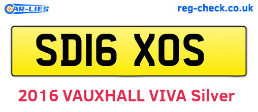 SD16XOS are the vehicle registration plates.