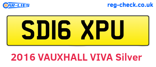 SD16XPU are the vehicle registration plates.