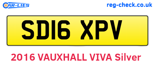 SD16XPV are the vehicle registration plates.