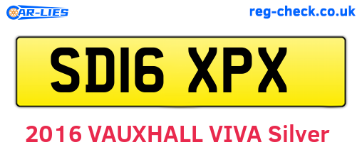 SD16XPX are the vehicle registration plates.