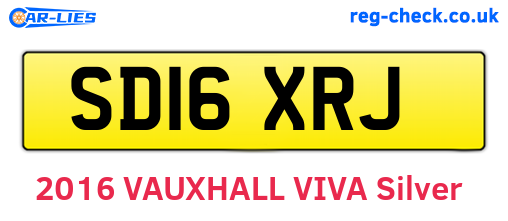 SD16XRJ are the vehicle registration plates.