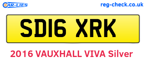 SD16XRK are the vehicle registration plates.