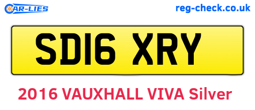 SD16XRY are the vehicle registration plates.