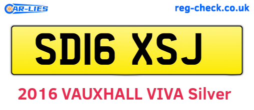 SD16XSJ are the vehicle registration plates.