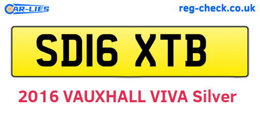 SD16XTB are the vehicle registration plates.