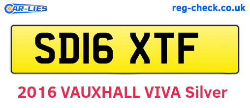 SD16XTF are the vehicle registration plates.