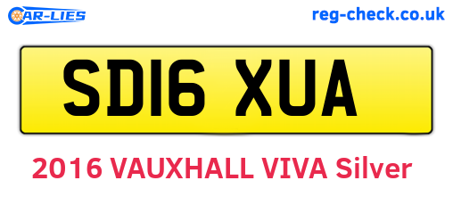 SD16XUA are the vehicle registration plates.