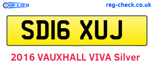 SD16XUJ are the vehicle registration plates.