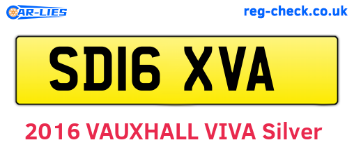 SD16XVA are the vehicle registration plates.