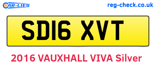 SD16XVT are the vehicle registration plates.