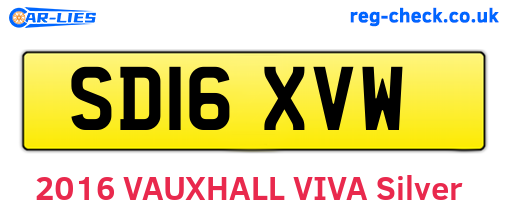 SD16XVW are the vehicle registration plates.