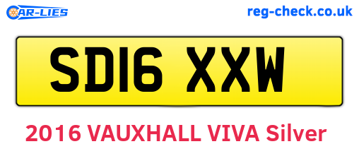 SD16XXW are the vehicle registration plates.