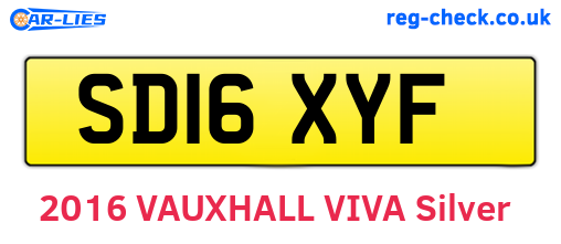 SD16XYF are the vehicle registration plates.