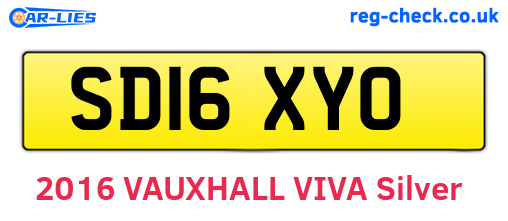 SD16XYO are the vehicle registration plates.
