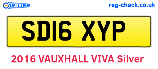 SD16XYP are the vehicle registration plates.