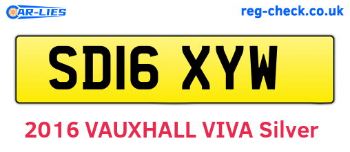 SD16XYW are the vehicle registration plates.