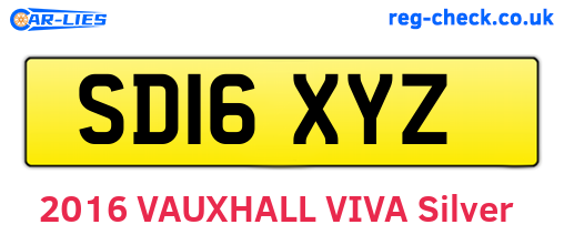 SD16XYZ are the vehicle registration plates.
