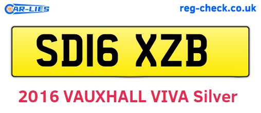 SD16XZB are the vehicle registration plates.