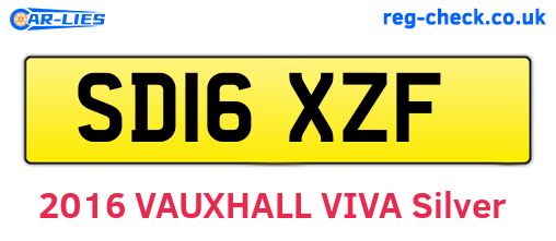 SD16XZF are the vehicle registration plates.