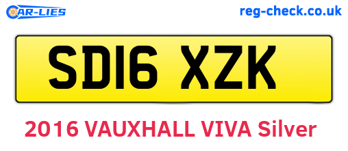 SD16XZK are the vehicle registration plates.